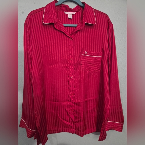 Victoria's Secret Other - Vintage Victoria’s Secret Red Pajama Shirt Large